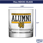 Set of 2 Kennesaw State Owls 14oz Alumni Rocks Glasses