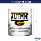 Set of 2 Grambling State Tigers 14oz XD Alumni Rocks Glasses