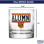 Set of 2 Tuskegee Golden Tigers 14oz XD Alumni Rocks Glasses