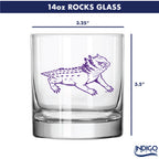 Set of 2 TCU Horned Frogs College Vault Sketch 14oz Rocks Glasses