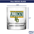 Set of 2 Baylor Bears 14oz Alumni Rocks Glasses