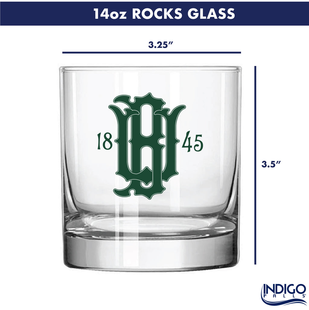 Set of 2 Baylor Bears College Vault Sketch 14oz Rocks Glasses