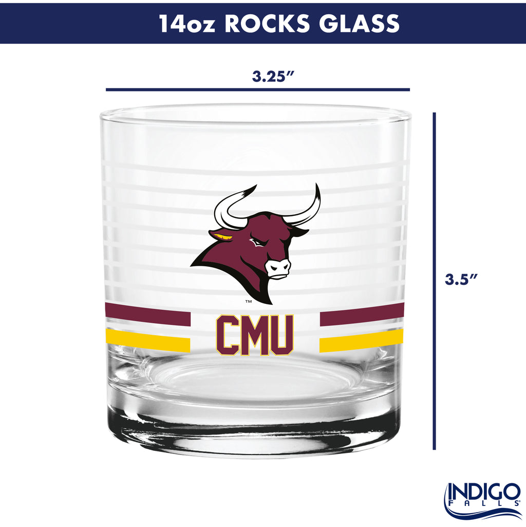 Set of 2 Colorado Mesa Mavericks 14oz Ring Rocks Glasses