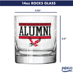 Set of 2 Eastern Washington Eagles 14oz Alumni Rocks Glasses