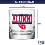 Set of 2 Dayton Flyers 14oz Alumni Rocks Glasses