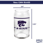 Set of 2 K-State Wildcats 16oz XD Ring Can Glasses