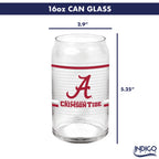 Set of 2 Alabama Crimson Tide 16oz XD Ring Can Glasses