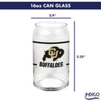 Set of 2 Colorado Buffaloes 16oz XD Ring Can Glasses