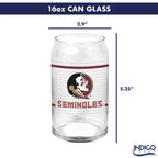 Set of 2 Florida State Seminoles 16oz XD Ring Can Glasses