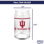 Set of 2 Indiana Hoosiers 16oz XD Ring Can Glasses