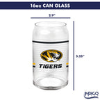 Set of 2 Missouri Tigers 16oz XD Ring Can Glasses