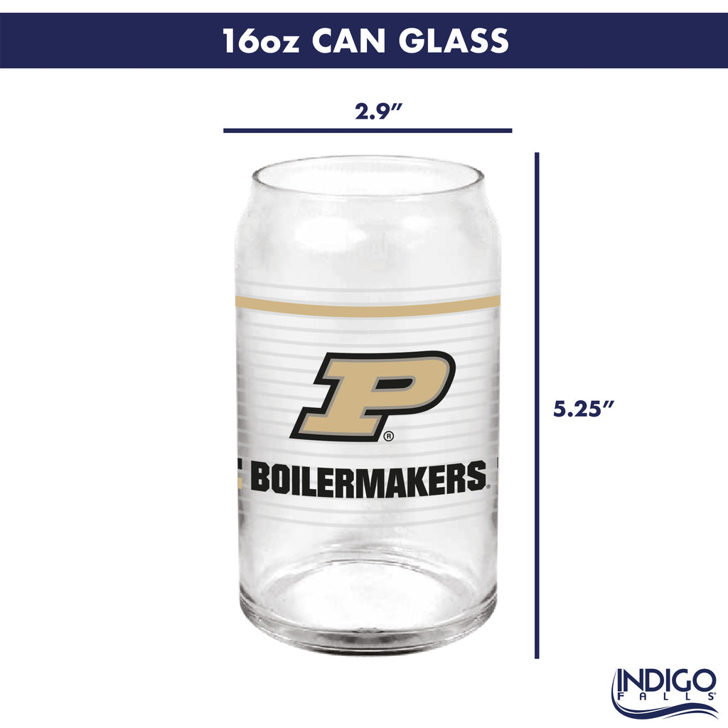 Set of 2 Purdue Boilermakers 16oz XD Ring Can Glasses