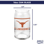 Set of 2 Texas Longhorns 16oz XD Ring Can Glasses