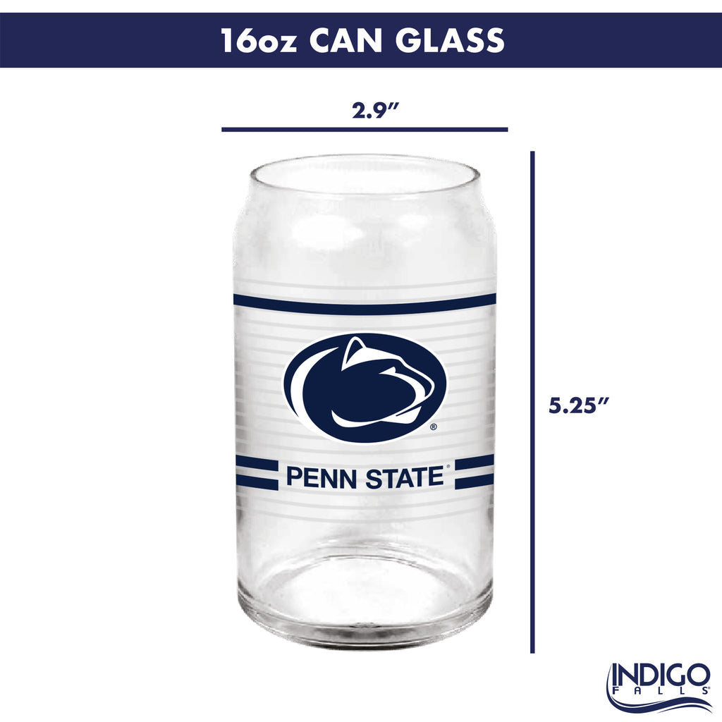 Set of 2 Penn State Nittany Lions 16oz XD Ring Can Glasses