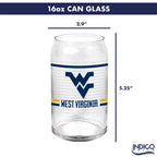 Set of 2 West Virginia Mountaineers 16oz XD Ring Can Glasses