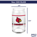 Set of 2 Louisville Cardinals 16oz XD Ring Can Glasses