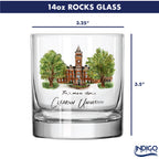 14oz Clemson Tigers Laura Wilcox University Collection 2-Pack Glass Set