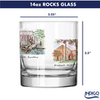 14oz Indiana Hoosiers Laura Wilcox University Collection 2-Pack Glass Set