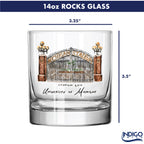 14oz Michigan Wolverines Laura Wilcox University Collection 2-Pack Glass Set