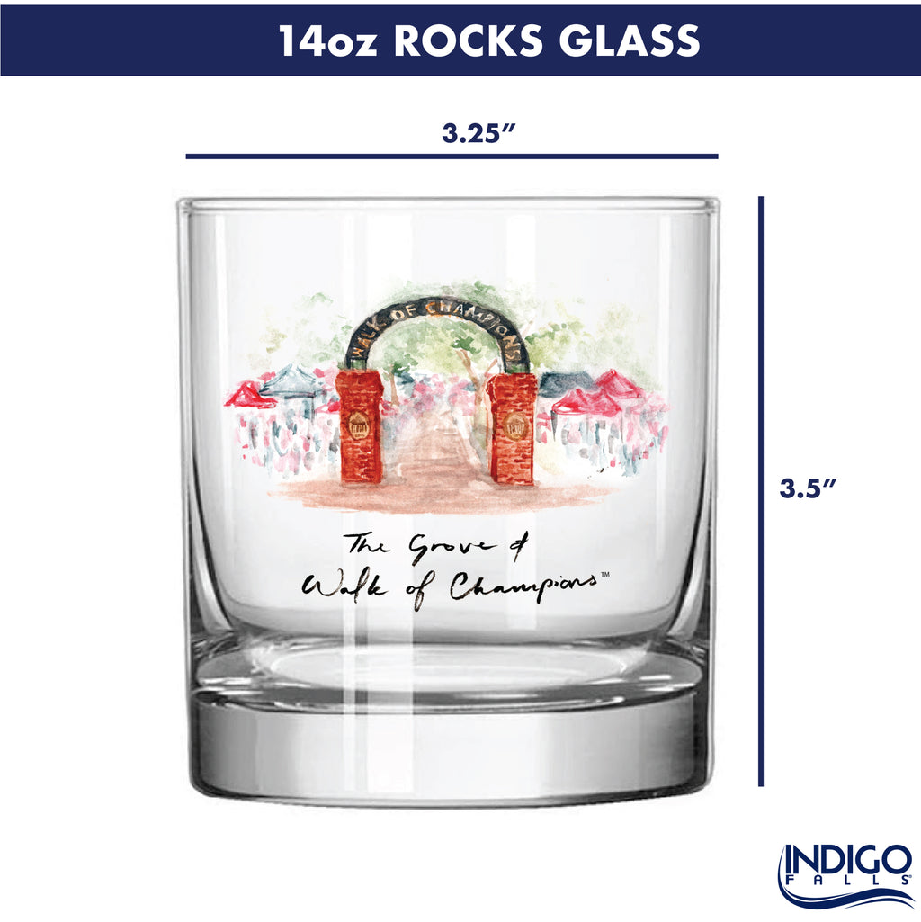14oz Ole Miss Rebels Laura Wilcox University Collection 2-Pack Glass Set