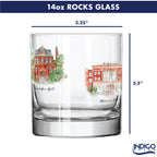 14oz Nebraska Cornhuskers Laura Wilcox University Collection 2-Pack Glass Set