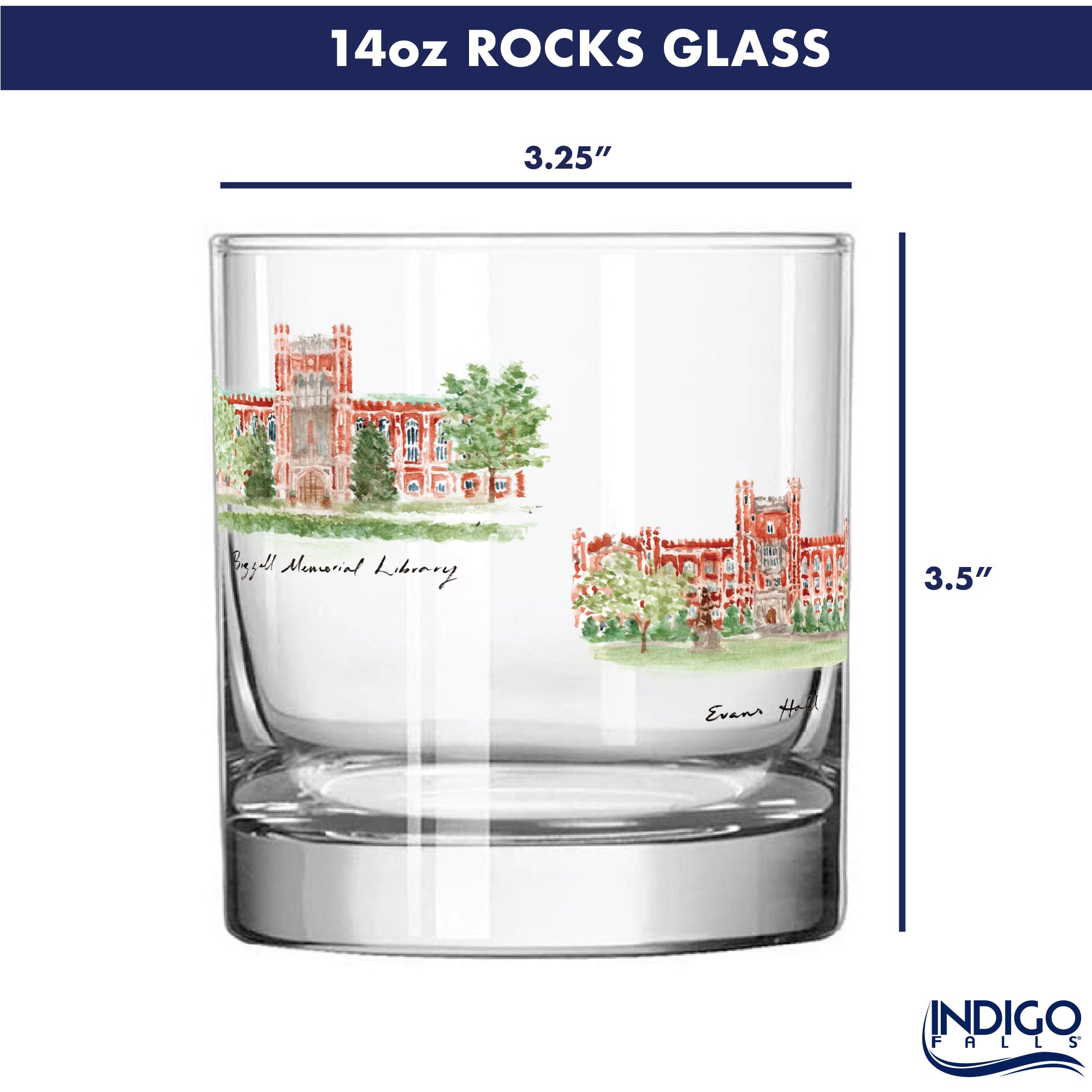 14oz Oklahoma Sooners Laura Wilcox University Collection 2-Pack Glass Set