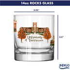 14oz Tennessee Volunteers Laura Wilcox University Collection 2-Pack Glass Set