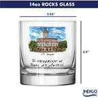 14oz Texas Longhorns Laura Wilcox University Collection 2-Pack Glass Set