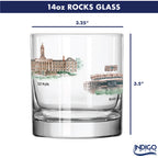 14oz Penn State Nittany Lions Laura Wilcox University Collection 2-Pack Glass Set