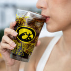 Set of 2 Iowa Hawkeyes Campus Line Art 16oz Pints