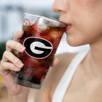 Set of 2 Georgia Bulldogs Campus Line Art 16oz Pints