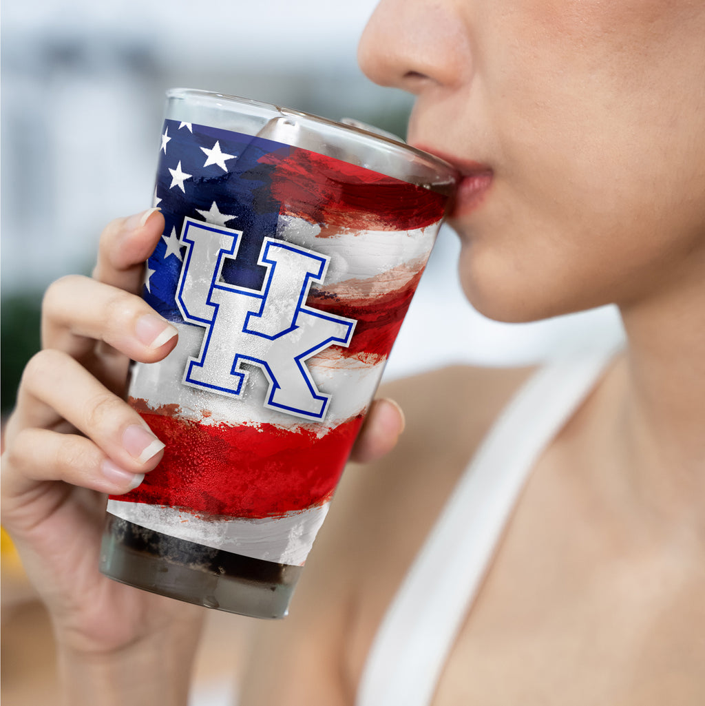 Set of 2 Kentucky Wildcats 16oz Americana Pints