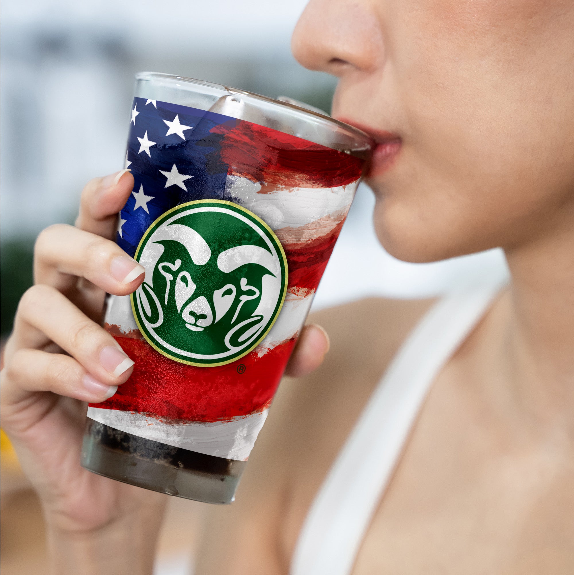 Set of 2 Colorado State Rams 16oz Americana Pints