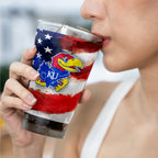 Set of 2 Kansas Jayhawks 16oz Americana Pints