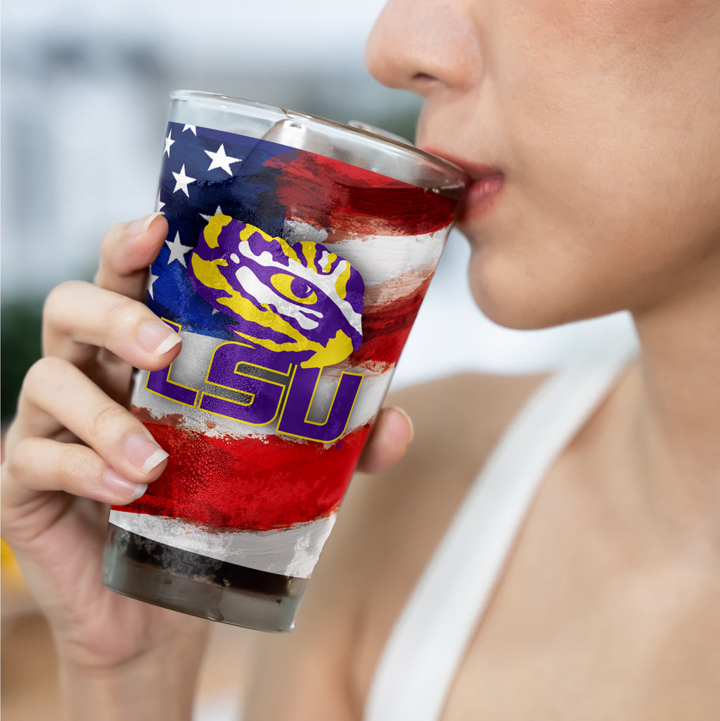 Set of 2 LSU Tigers 16oz Americana Pints