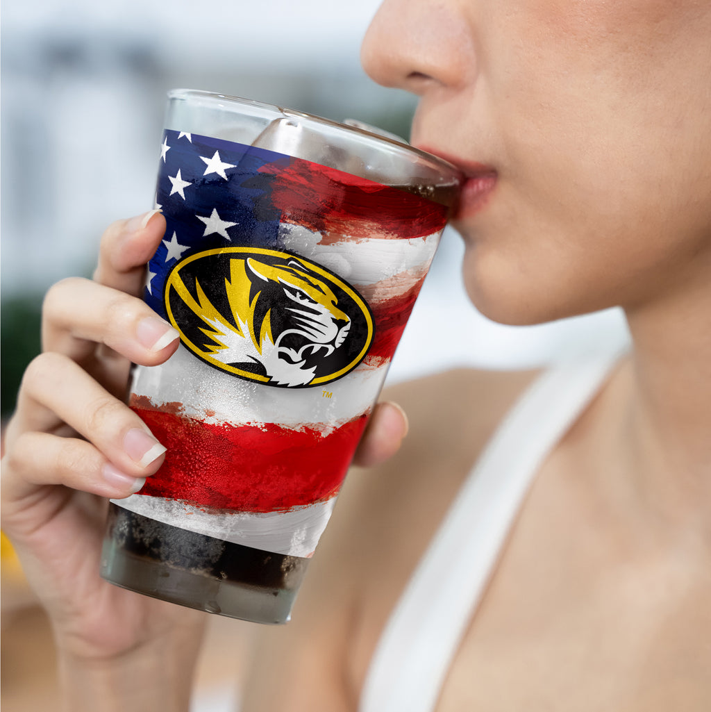 Set of 2 Missouri Tigers 16oz Americana Pints