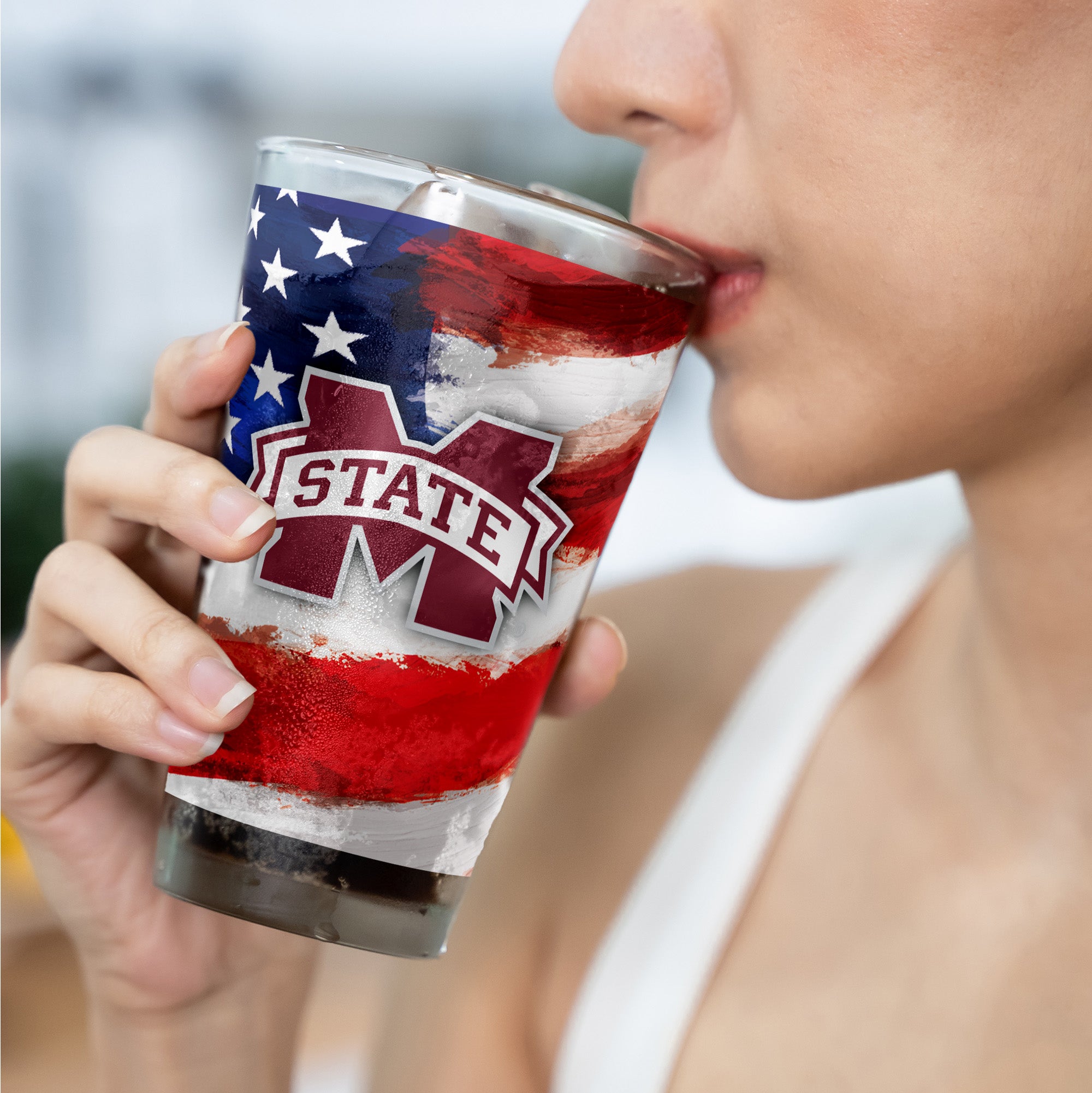 Set of 2 Mississippi State Bulldogs 16oz Americana Pints