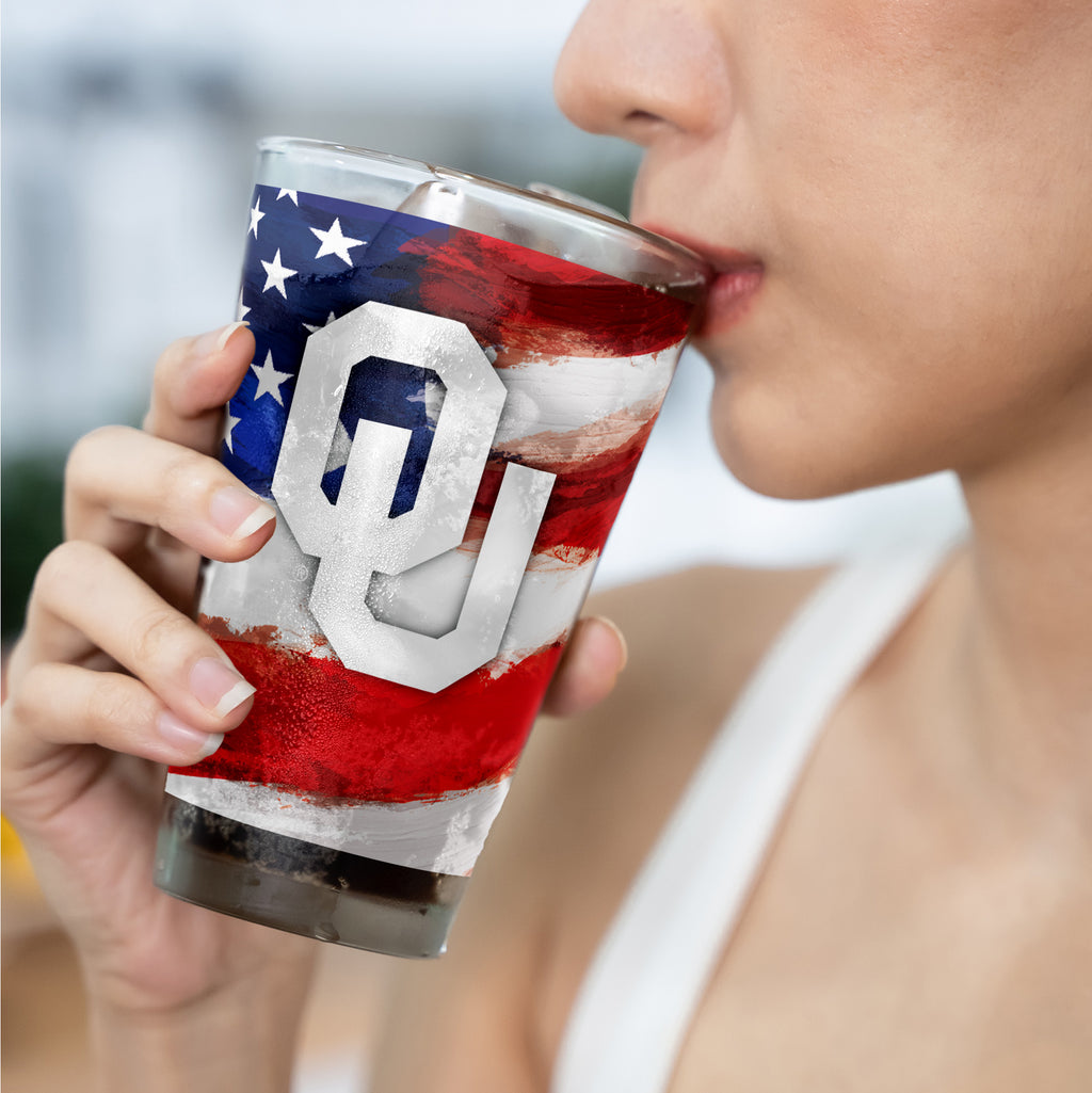 Set of 2 Oklahoma Sooners 16oz Americana Pints