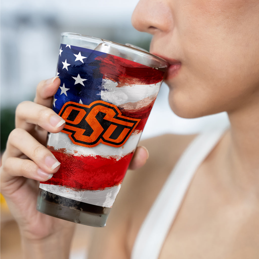 Set of 2 Oklahoma State Cowboys 16oz Americana Pints