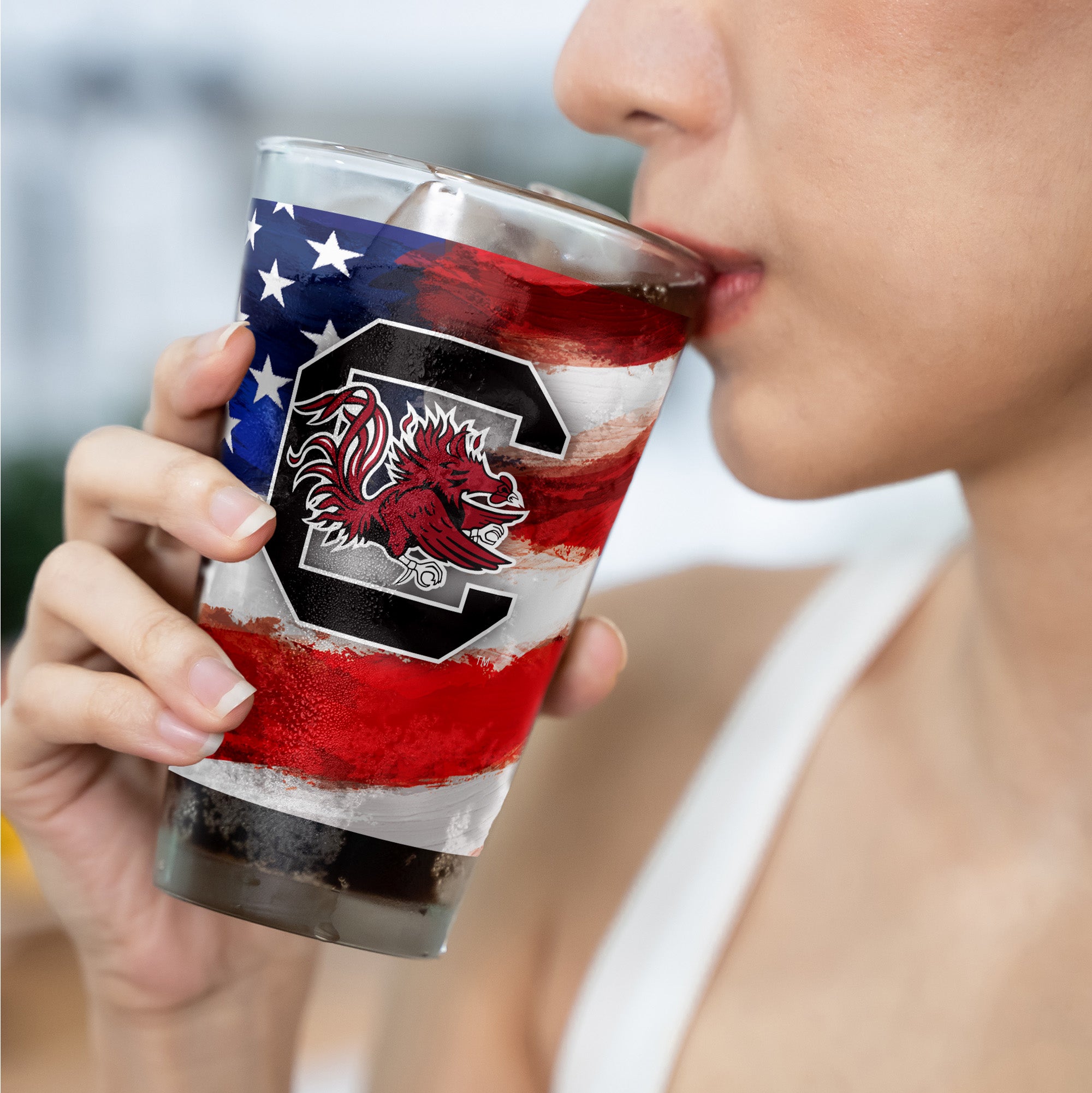 Set of 2 South Carolina Gamecocks 16oz Americana Pints