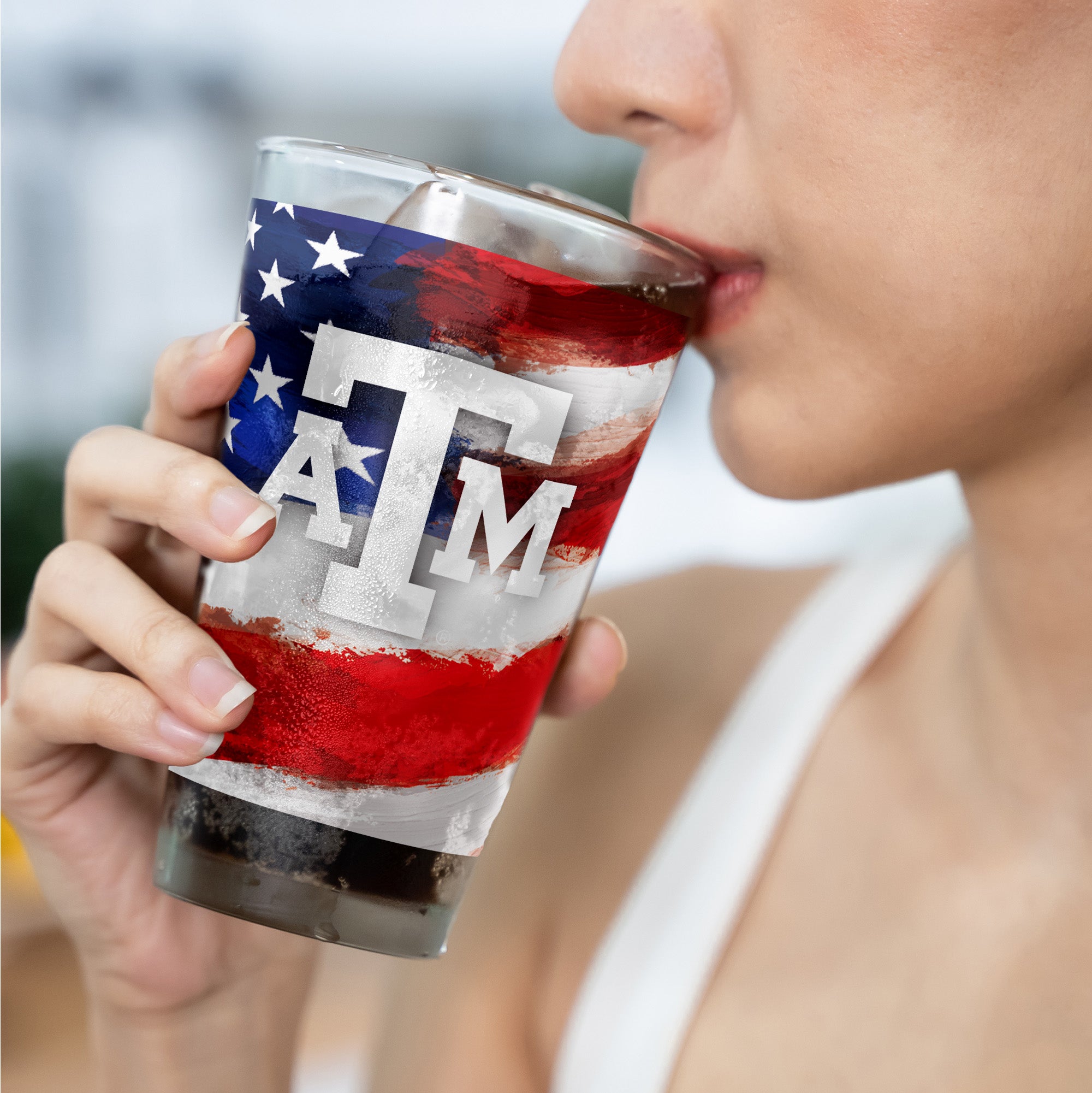 Set of 2 Texas A&M Aggies 16oz Americana Pints