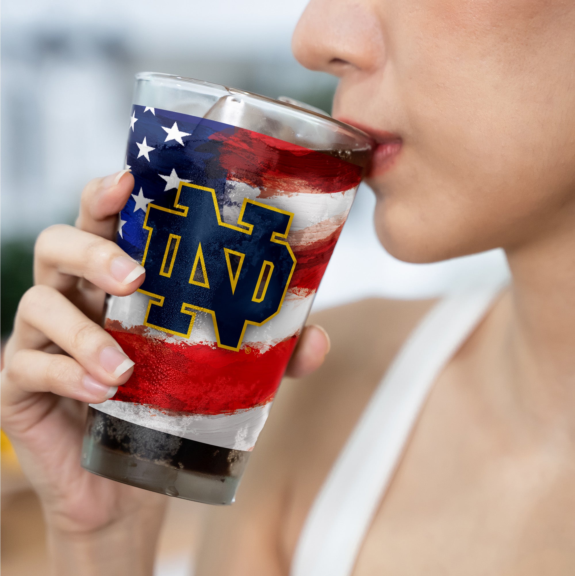 Set of 2 Notre Dame Fighting Irish 16oz Americana Pints