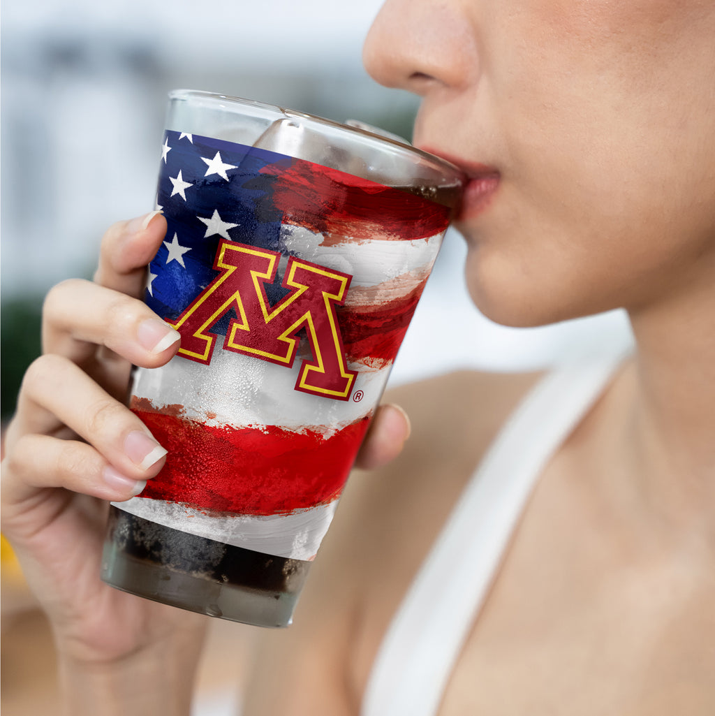 Set of 2 Minnesota Golden Gophers 16oz Americana Pints