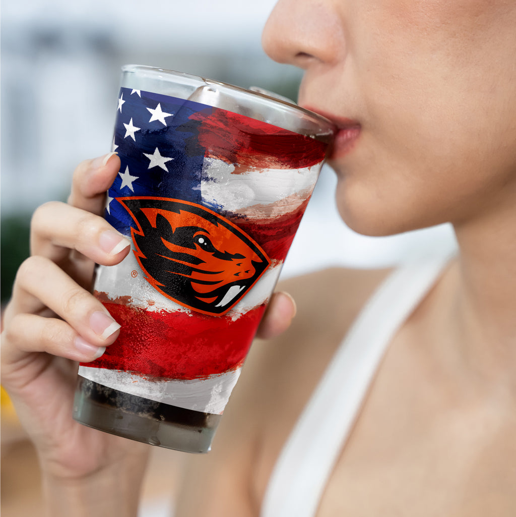 Set of 2 Oregon State Beavers 16oz Americana Pints