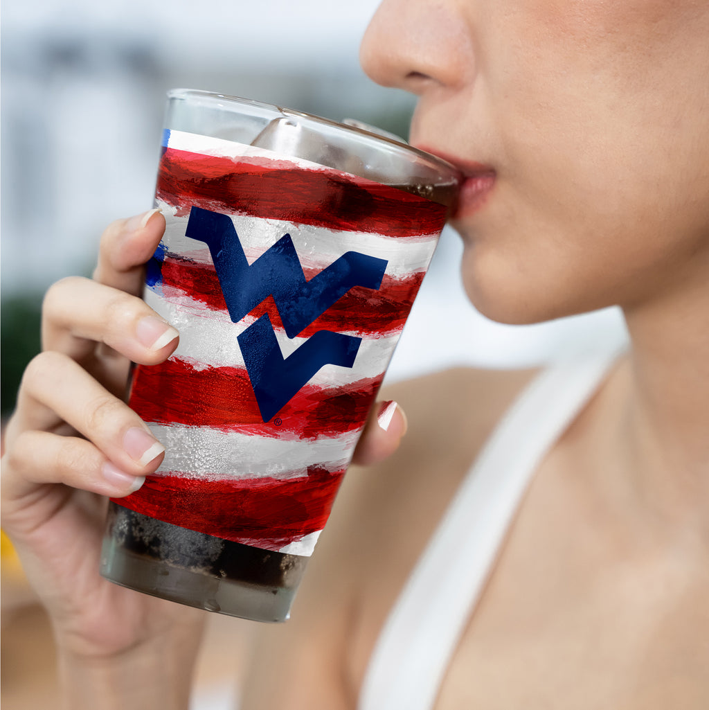 Set of 2 West Virginia Mountaineers 16oz Americana Pints