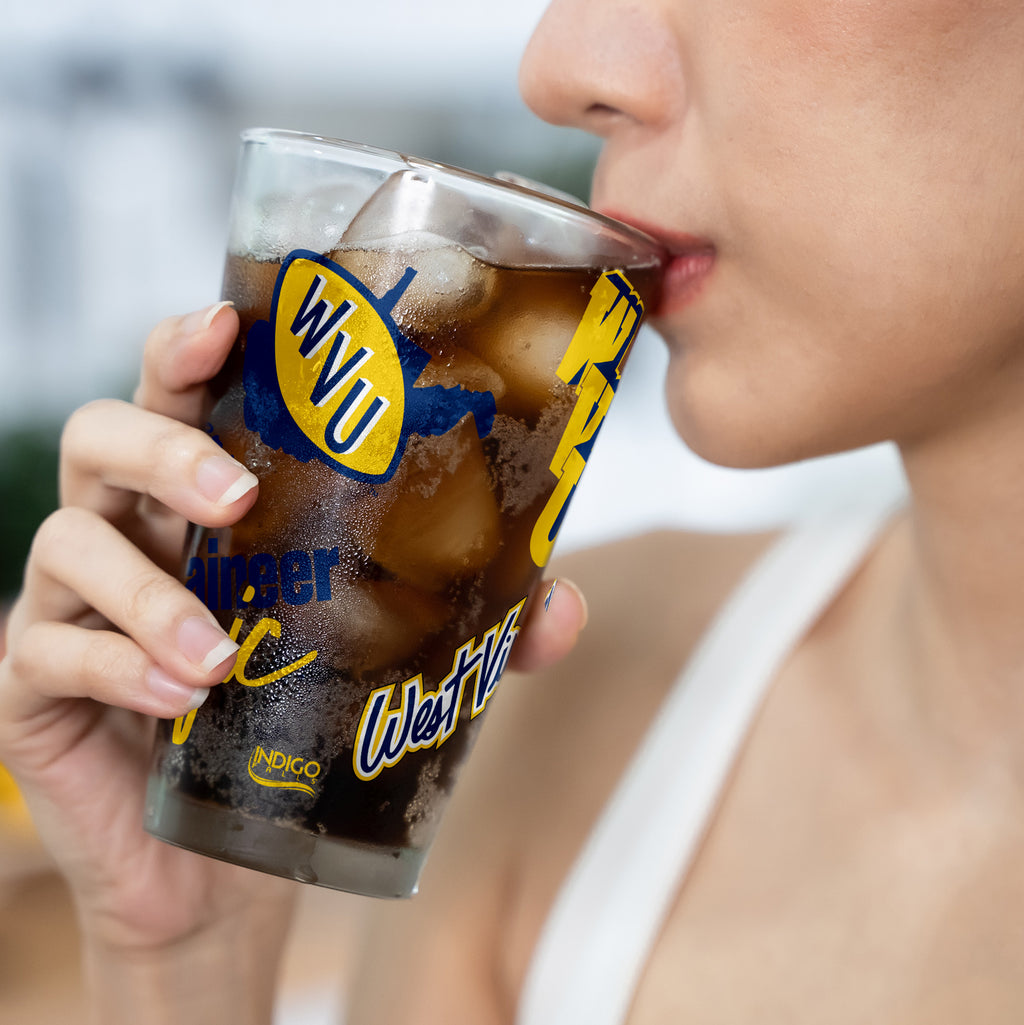 16oz West Virginia Mountaineers College Vault Medley Pint 2 Pack