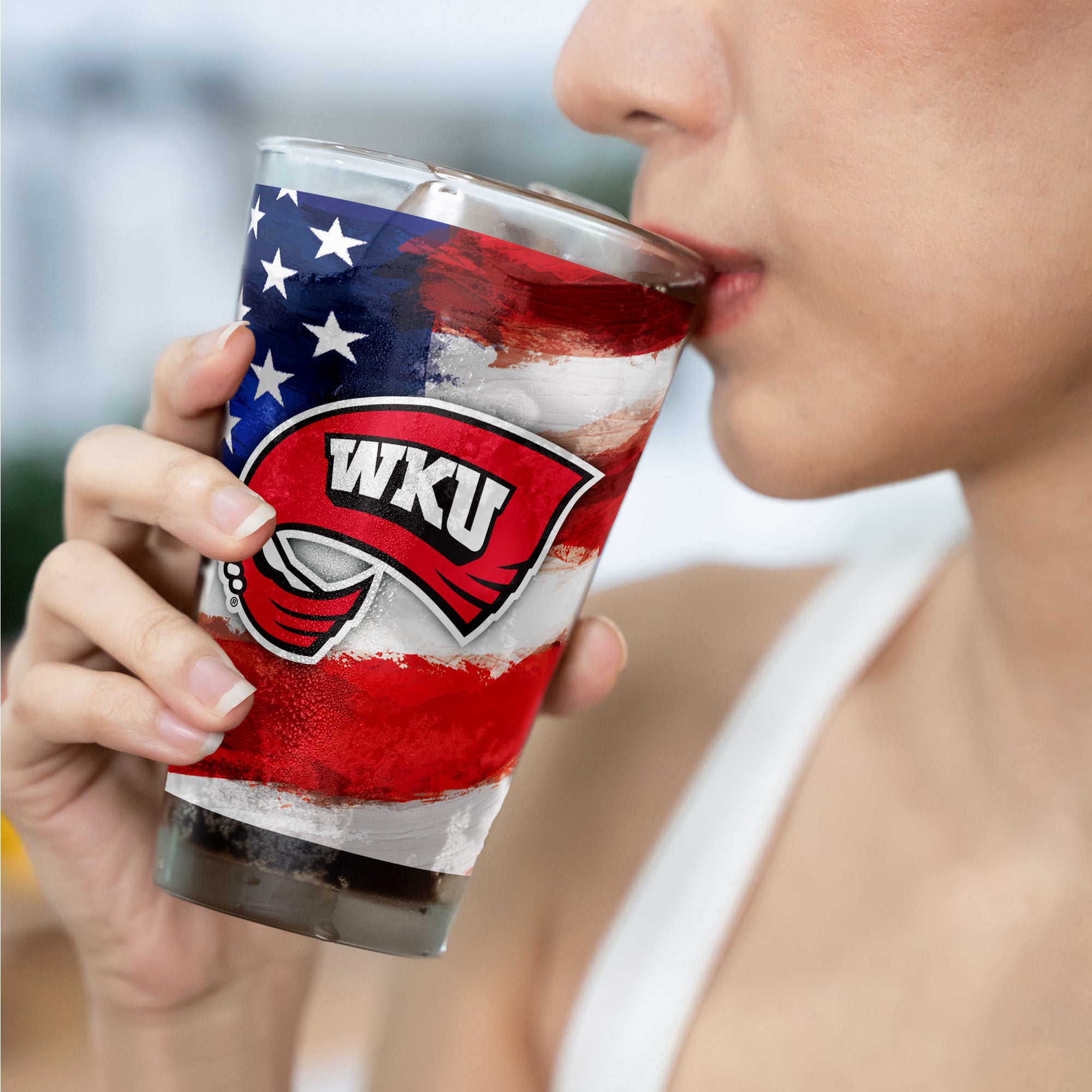 Set of 2 Western Kentucky Hilltoppers 16oz Americana Pints