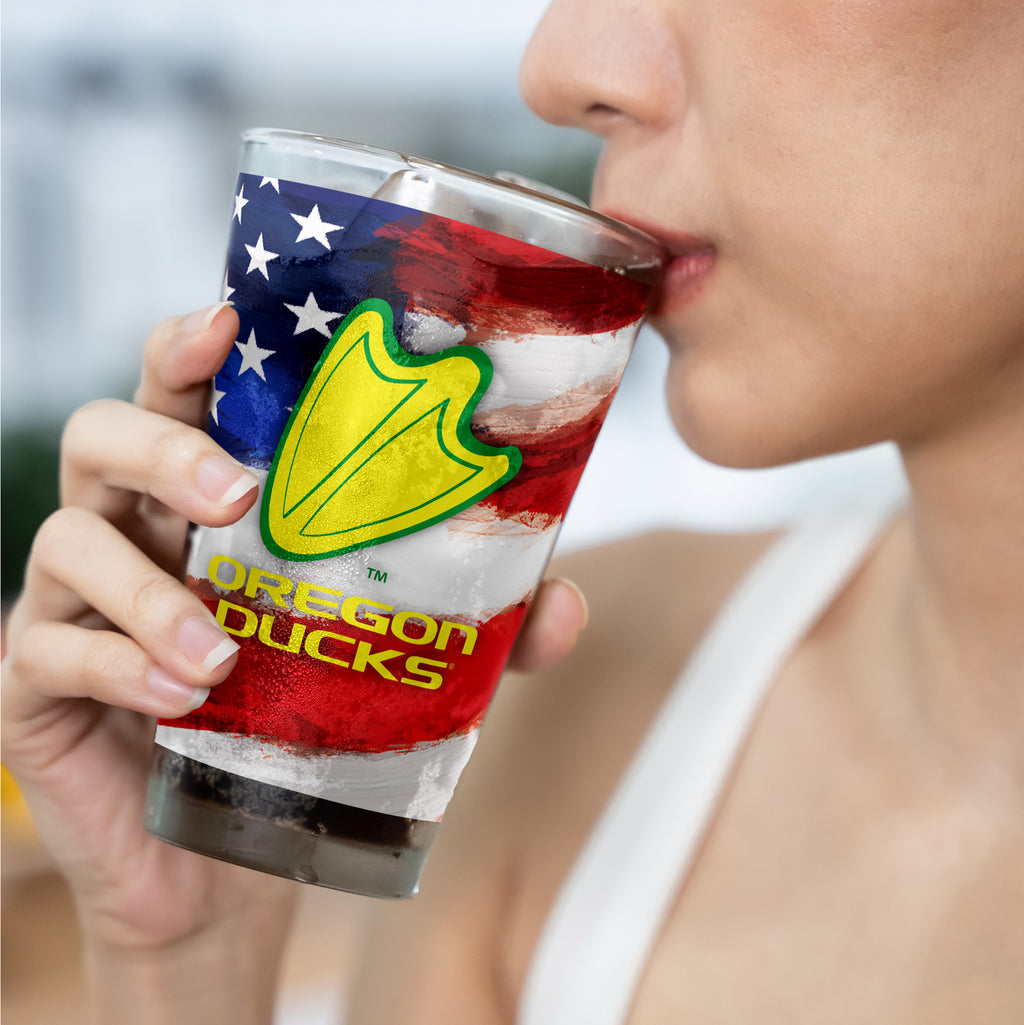 Set of 2 Oregon Ducks 16oz Americana Pints