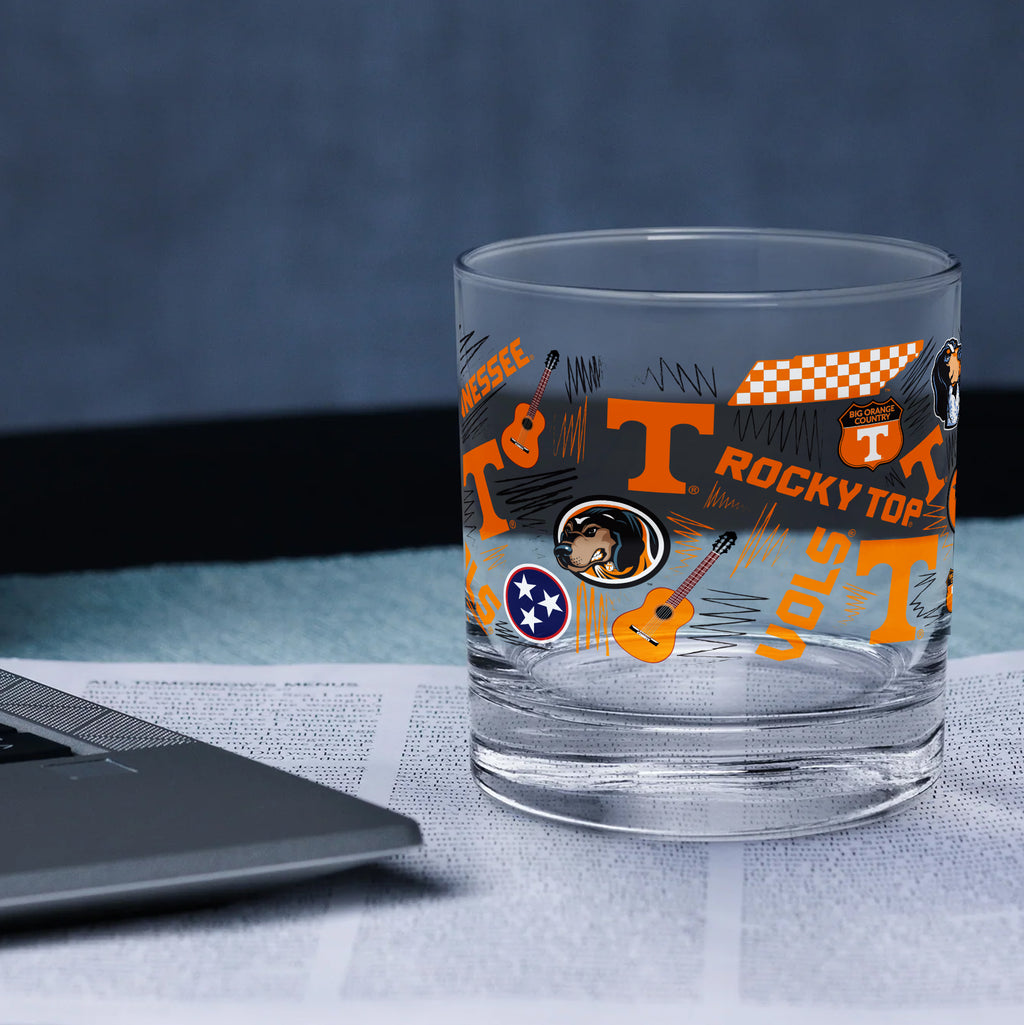 Set of 2 Tennessee Volunteers 14oz Local Rocks Glasses