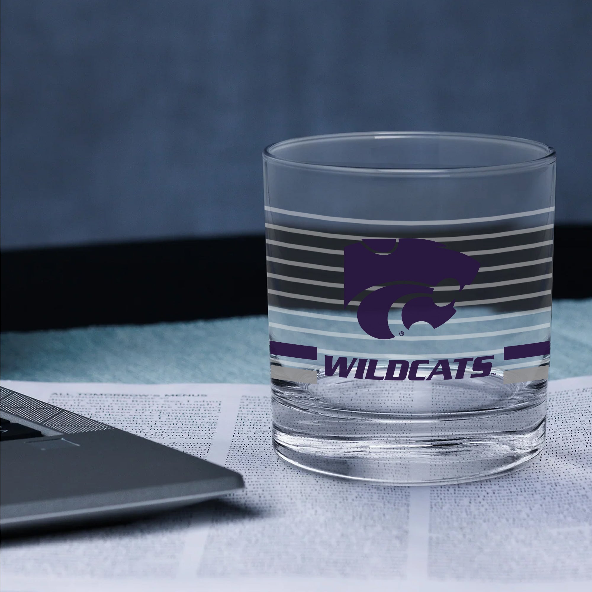Set of 2 K-State Wildcats 14oz Ring Rocks Glasses